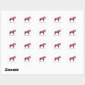 Dala Horse Sticker (Blatt)