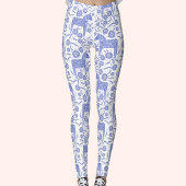 Dala Horse Swedish Indigo und White Pattern Leggings