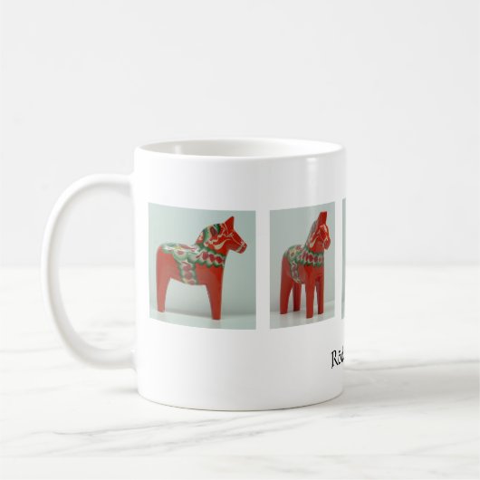 DALA HORSE Tasse - rot (Links)