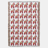 Dala Horse Throw Blanket Decke (Vorderseite Vertikal)