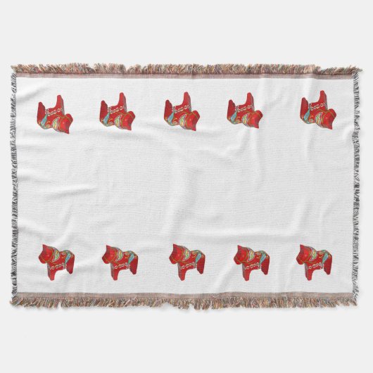 Dala Horse Throw Blanket Decke (Vorderseite)