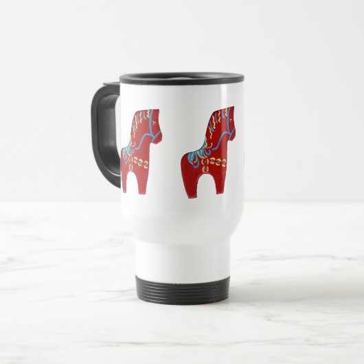 Dala Horse Travel Mug Reisebecher (Vorderseite Links)