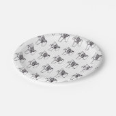 Dala Horse von Julia Persson-Morrill Papierplatte Pappteller (Schrägansicht)