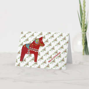 Dala Horse Weihnachtskarte Feiertagskarte