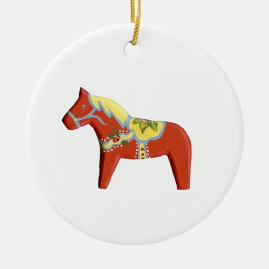 Dala Horse Weihnachtsschmuck (Vorne)