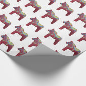 Dala Horse Wrapping Paper Geschenkpapier (Ecke)