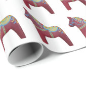 Dala Horse Wrapping Paper Geschenkpapier (Rolleneckpunkt)