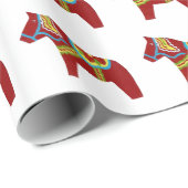 Dala Horse Wrapping Paper Geschenkpapier (Rolleneckpunkt)
