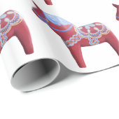 Dala Horse Wrapping Paper Geschenkpapier (Rolleneckpunkt)