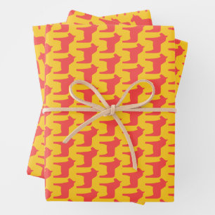 Dala Horse Wrapping Paper Sheets Geschenkpapier Set