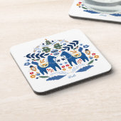 Dala Horse - Zuhause Sweet Zuhause Getränkeuntersetzer (Linke Seite)