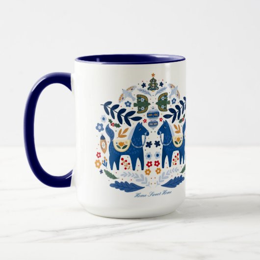 Dala Horse - Zuhause Sweet Zuhause Tasse (Links)