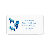 Dala Horses Adressaufkleber (Vorne)