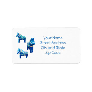 Dala Horses Adressaufkleber
