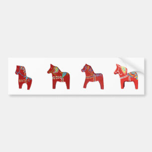 Dala Horses Autoaufkleber