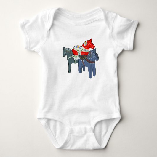 Dala Horses Baby Strampler (Vorderseite)