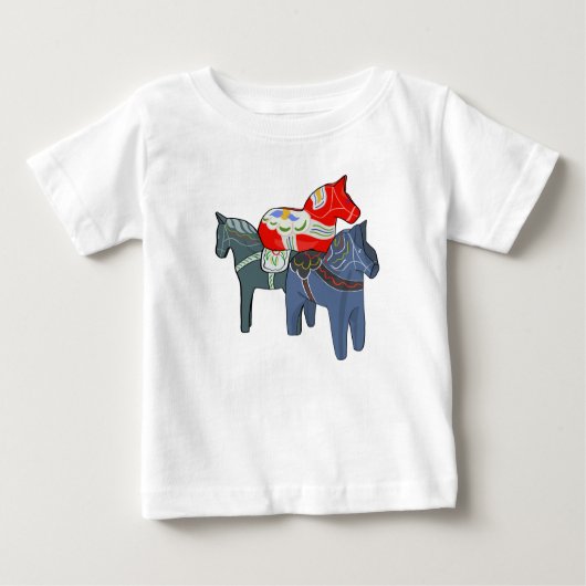 Dala Horses Baby T-shirt (Vorderseite)