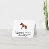 Dala Horses Card zum Muttertag Karte (Rückseite)