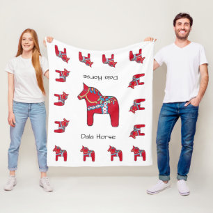 Dala Horses Fleecedecke