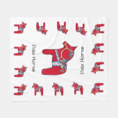 Dala Horses Fleecedecke (Vorderseite (Horizontal))