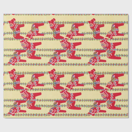 Dala Horses Geschenkpapier (Flach)