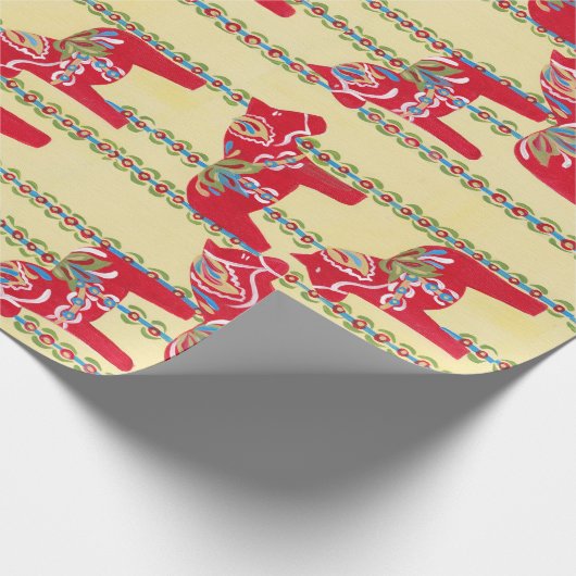 Dala Horses Geschenkpapier (Ecke)