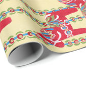 Dala Horses Geschenkpapier (Rolleneckpunkt)