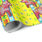 Dala Horses Geschenkpapier (Rolleneckpunkt)