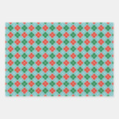 Dala Horses Mixed Christmas Patterns Geschenkpapier Set (Vorderseite 3)