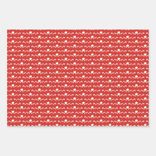 Dala Horses Mixed Christmas Patterns Geschenkpapier Set (Vorderseite 2)