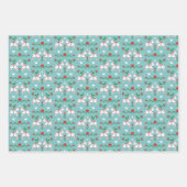 Dala Horses Mixed Christmas Patterns Geschenkpapier Set (Vorderseite)