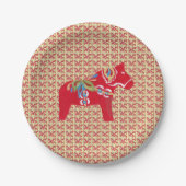 Dala Horses Pappteller (Vorderseite)