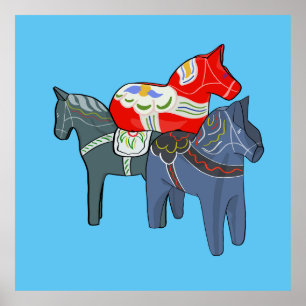 Dala Horses Poster