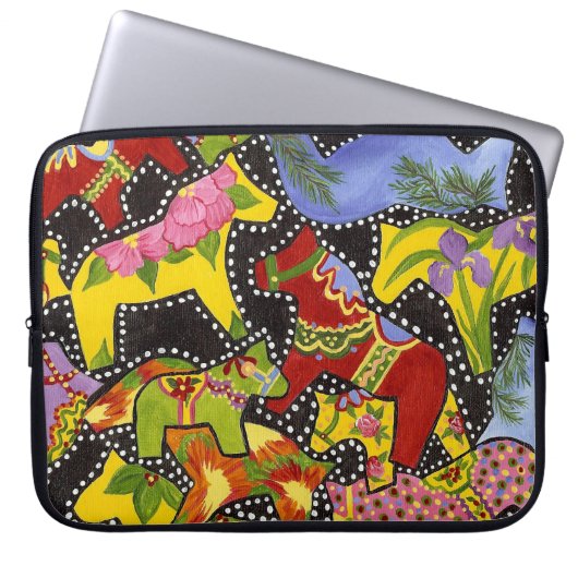 Dala Horses Rickshaw Laptop Sleeve (Vorderseite)
