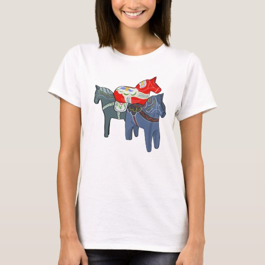 Dala Horses T-Shirt (Vorderseite)