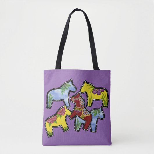 Dala Horses Tote Bag Tasche (Vorderseite)