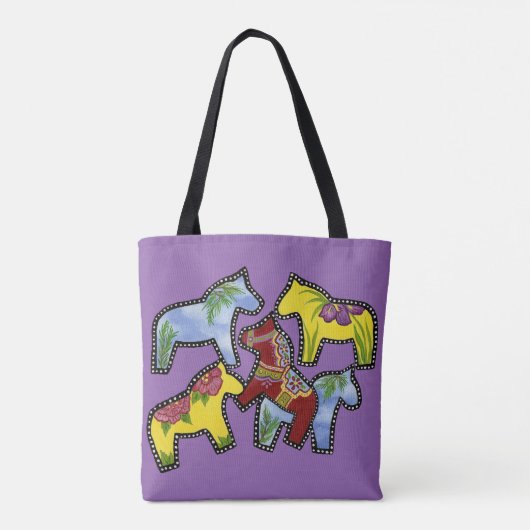 Dala Horses Tote Bag Tasche (Rückseite)