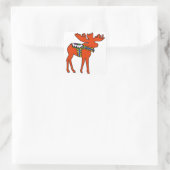 Dala Moose Quadratischer Aufkleber (Tasche)