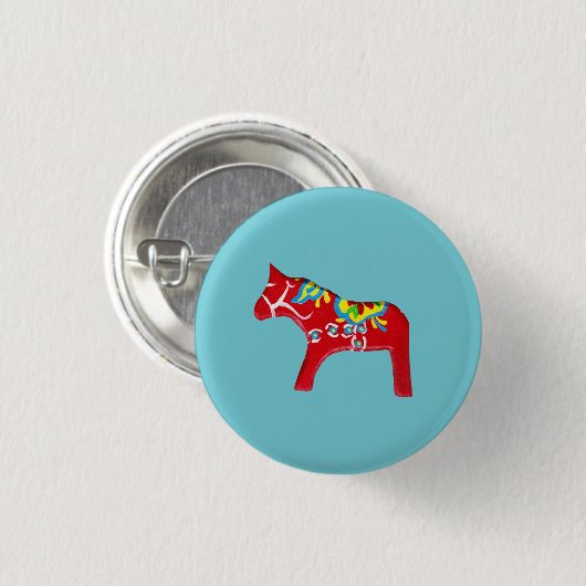 Dala Pferd Button (Vorne & Hinten)