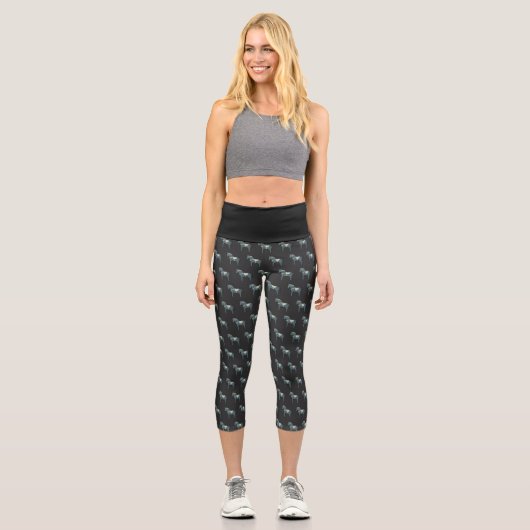 Dala Pferd Capri Leggings (Vorderseite)