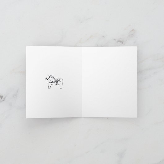 Dala Pferd Danke Karte (Innenseite)