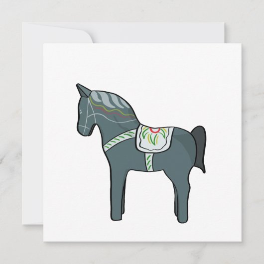 Dala Pferd Einladung (Vorderseite)