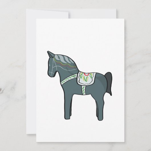 Dala Pferd Einladung (Vorderseite)