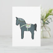 Dala Pferd Einladung (Stehend Vorderseite)