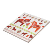 Dala Pferd Fliese (Seite)