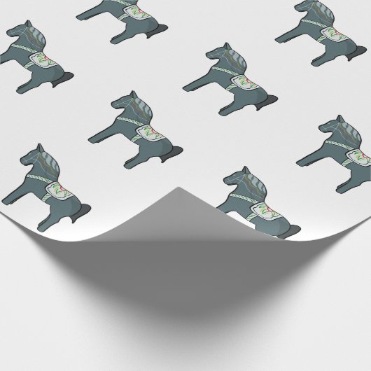 Dala Pferd Geschenkpapier (Ecke)