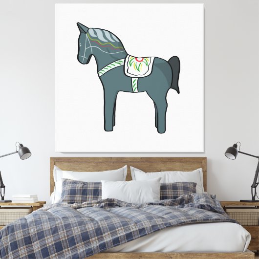 Dala Pferd Leinwanddruck (Insitu (Schlafzimmer))