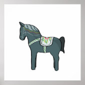 Dala Pferd Poster (Vorne)