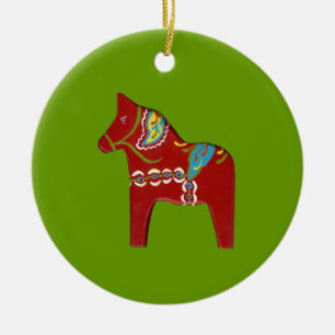Dala-Pferd-Schmuck Keramikornament