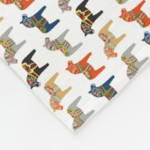 Dala Pferd Schwedisches Volksmuster Fleecedecke (Ecke)